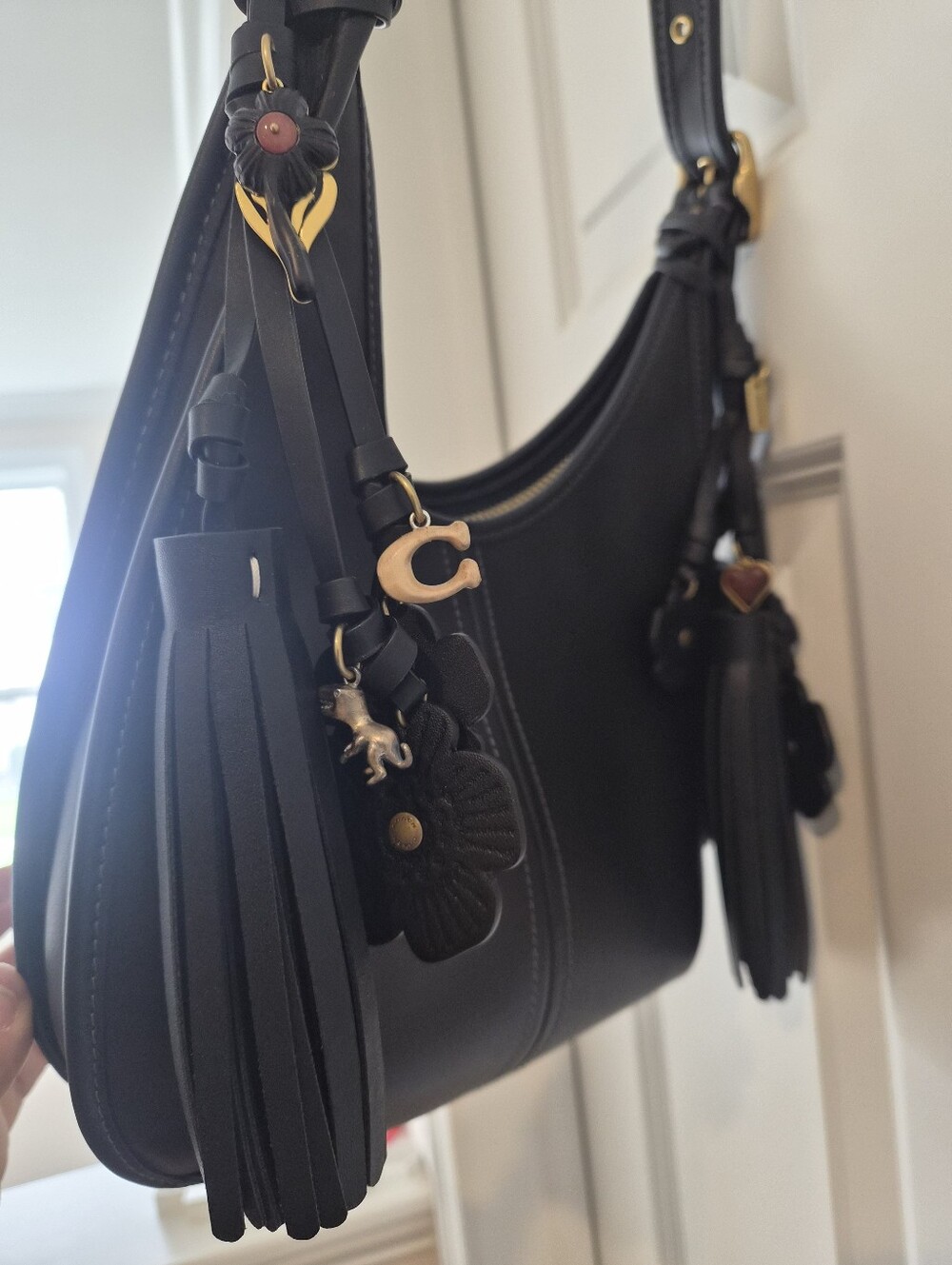 *Upcrafted/ReLoved [Coach] Ergo Shoulder Bag, CFI02, One-of-a-kind, Black, Charm - Picture 7 of 16
